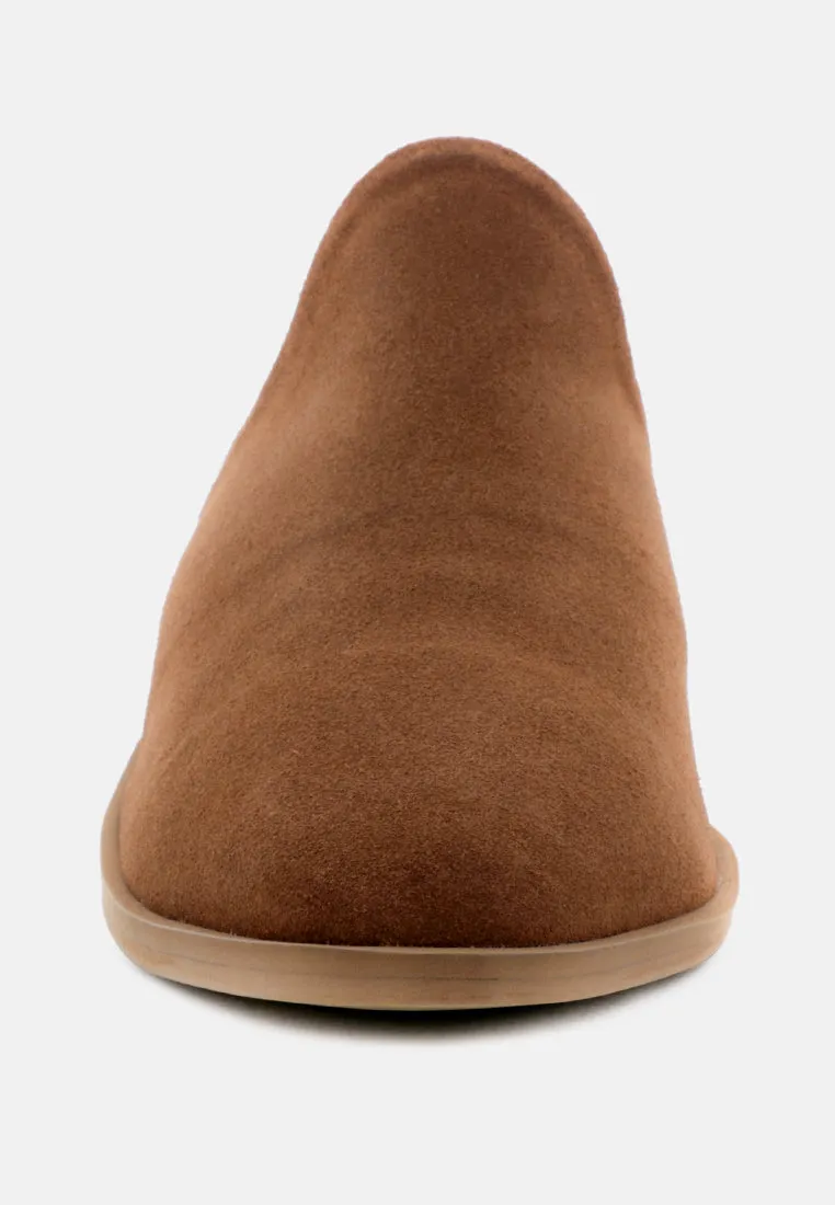 Palma Natural Stacked Heel Mules By Ruw