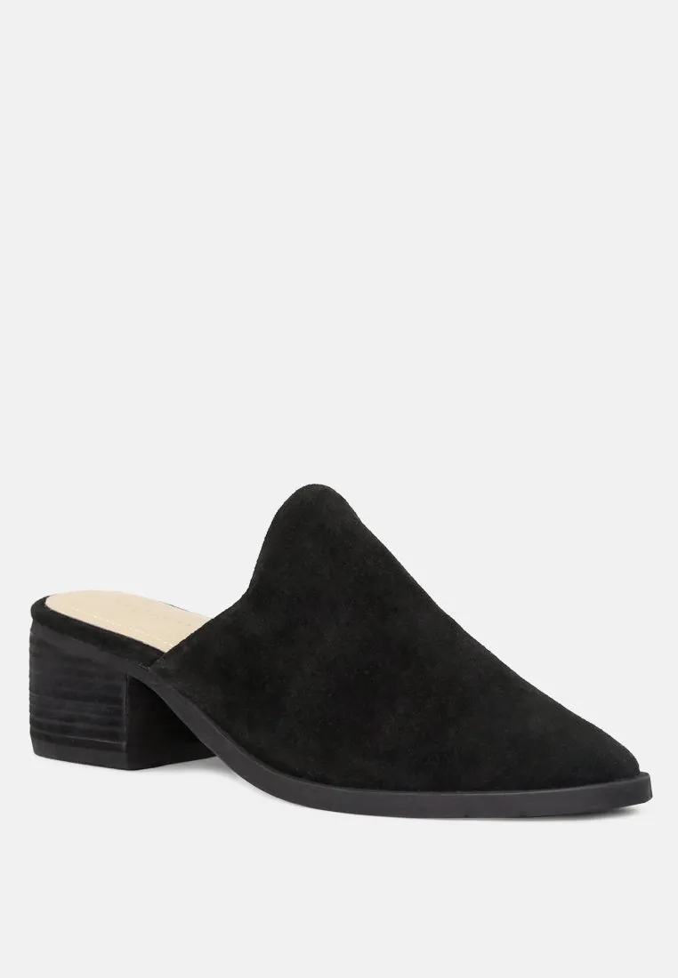 Palma Natural Stacked Heel Mules By Ruw