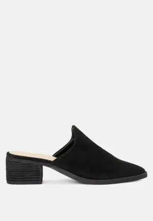 Palma Natural Stacked Heel Mules By Ruw