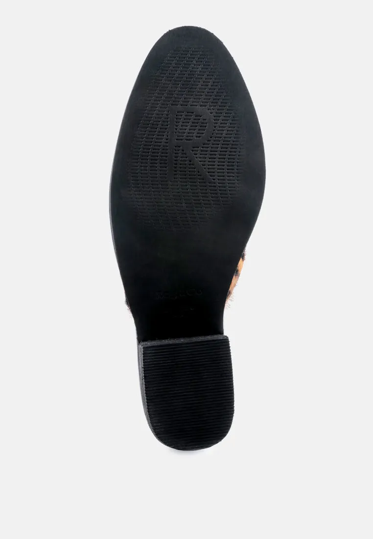 Palma Natural Stacked Heel Mules By Ruw
