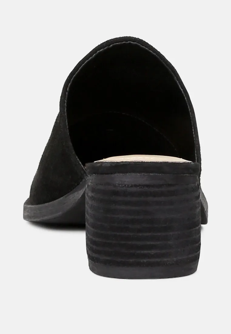 Palma Natural Stacked Heel Mules By Ruw