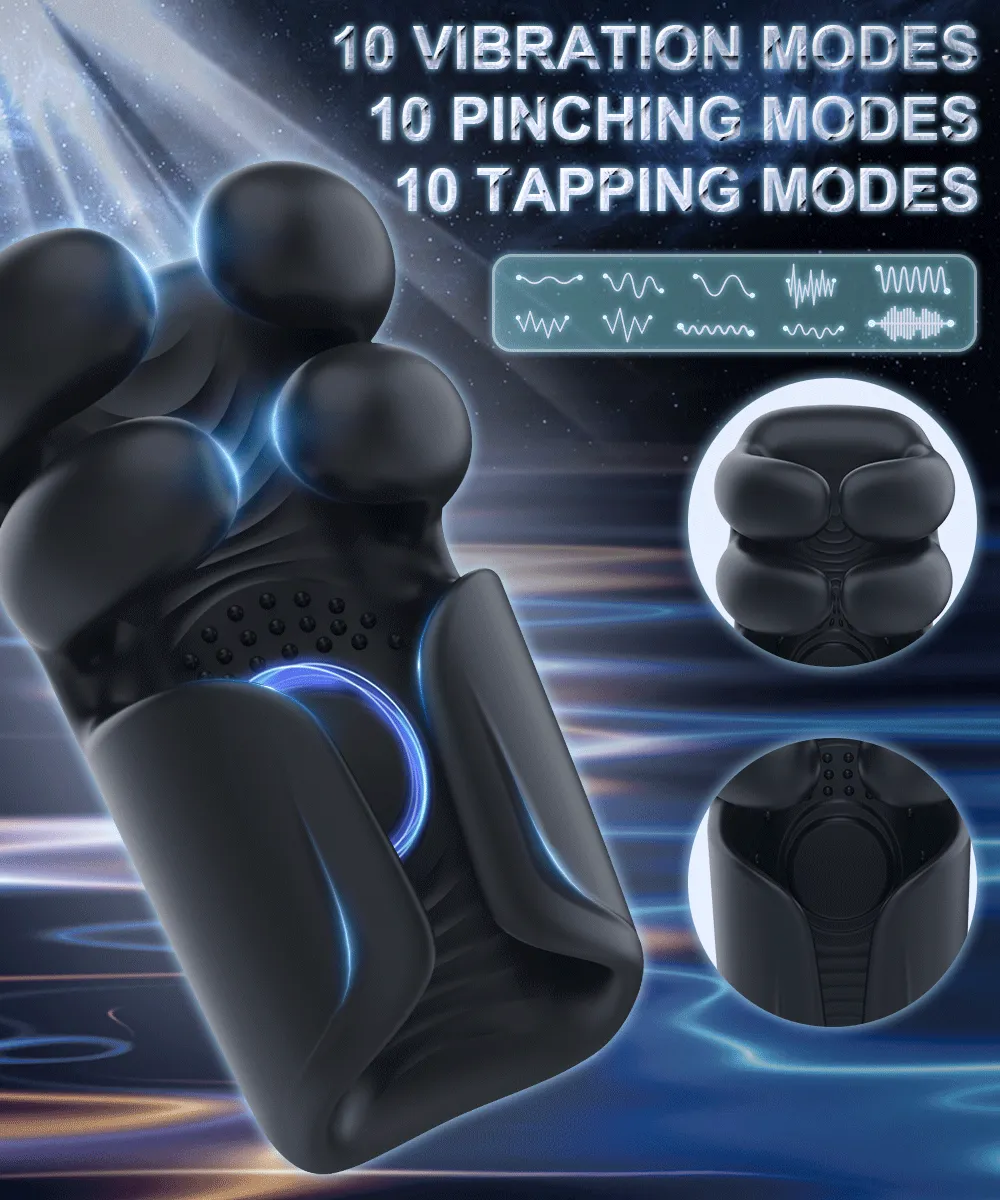 Penis Training Vibrator Men Glans Massage Stimulator For Ejaculation Delay Male Masturbator With Finger Pinching