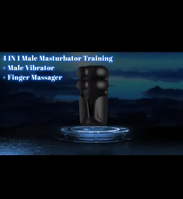 Penis Training Vibrator Men Glans Massage Stimulator For Ejaculation Delay Male Masturbator With Finger Pinching