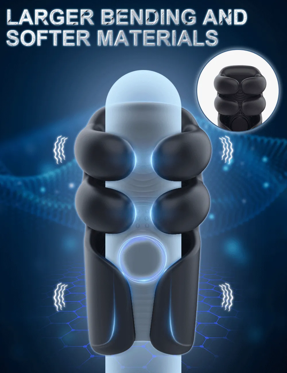 Penis Training Vibrator Men Glans Massage Stimulator For Ejaculation Delay Male Masturbator With Finger Pinching
