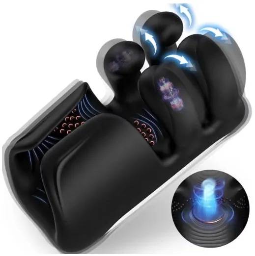 Penis Training Vibrator Men Glans Massage Stimulator For Ejaculation Delay Male Masturbator With Finger Pinching