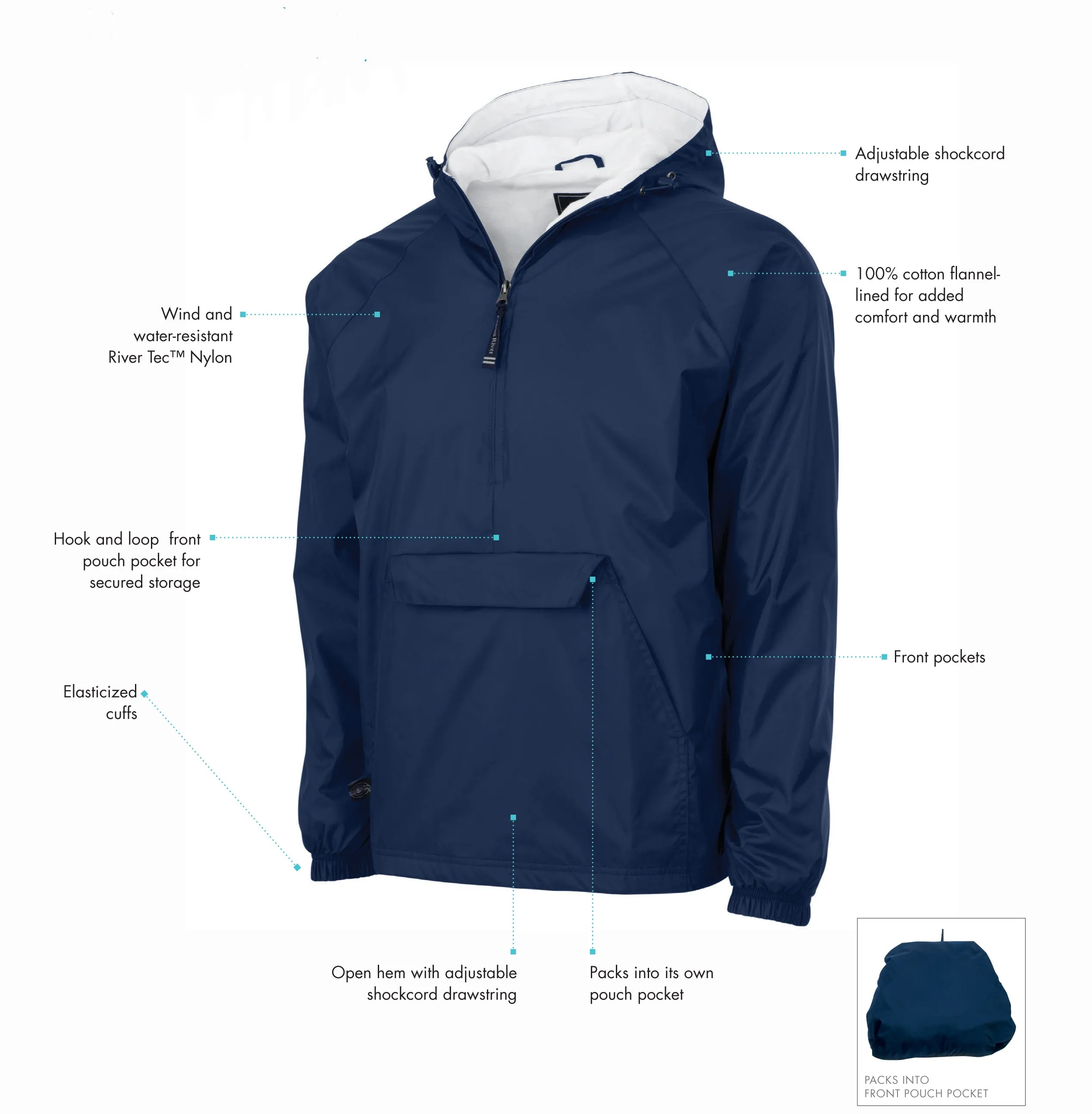 Phi Delta Epsilon Flannel Lined Windbreaker - 2 Line Design