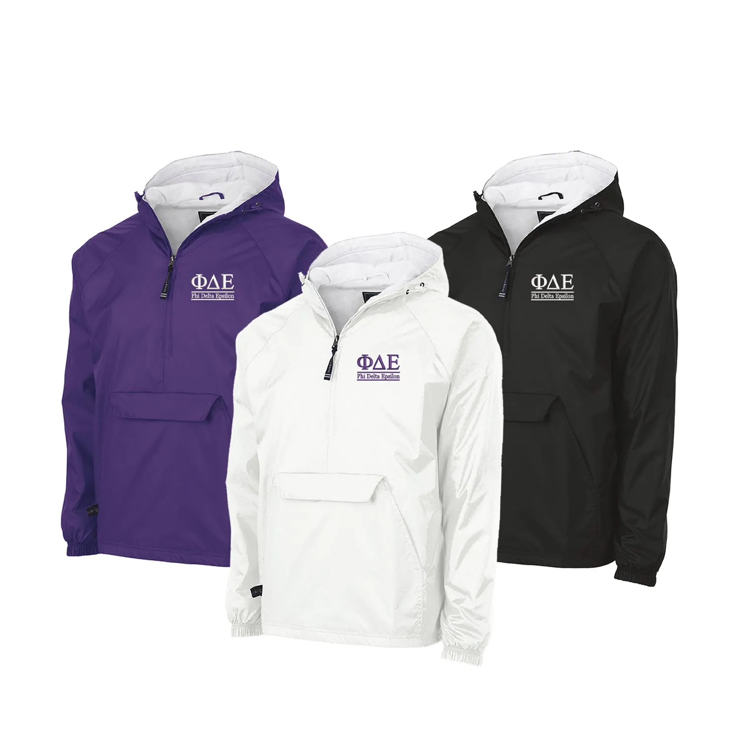 Phi Delta Epsilon Flannel Lined Windbreaker - 2 Line Design