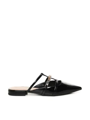 Pinko Patent Leather Black Mules