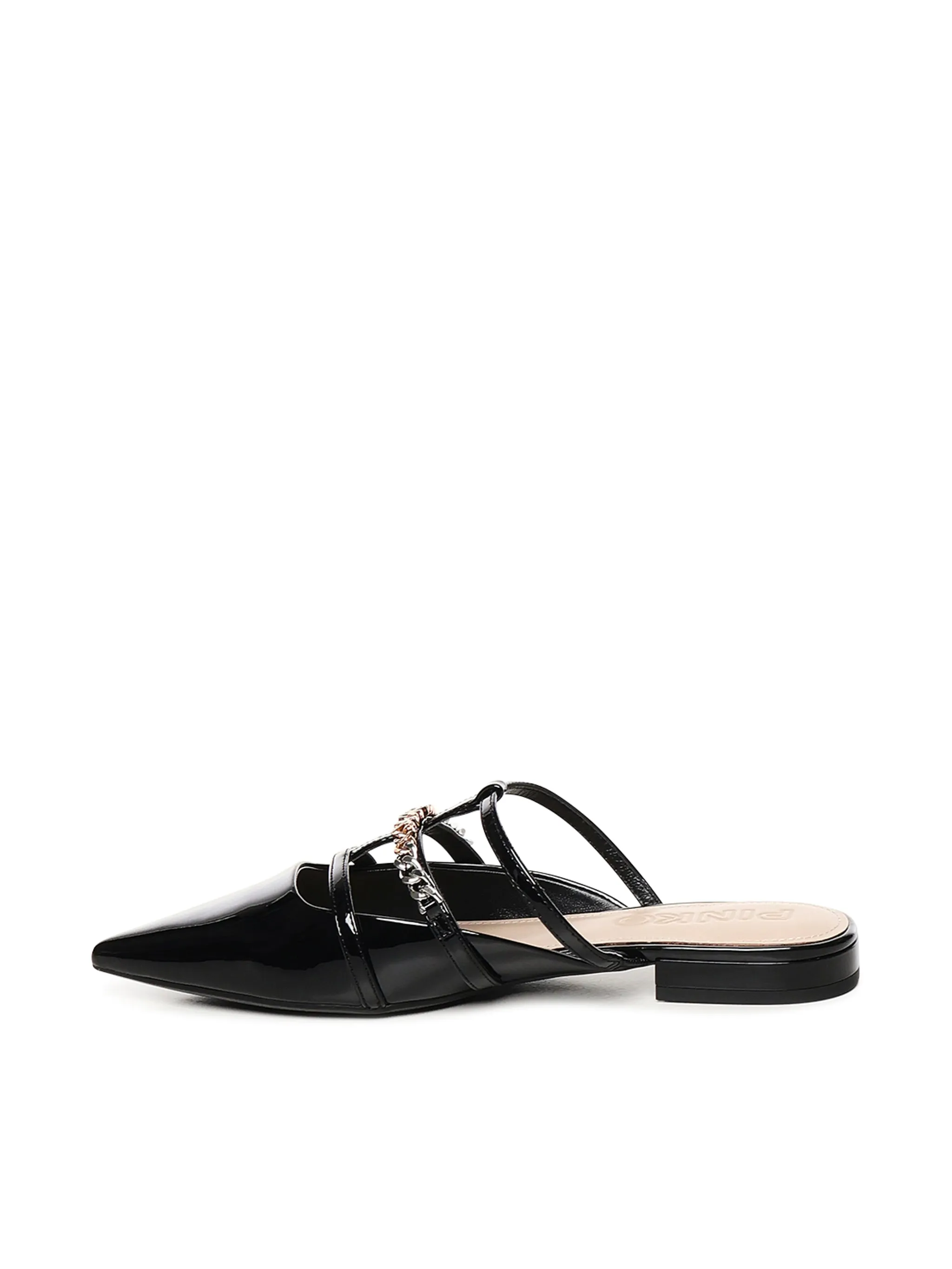 Pinko Patent Leather Black Mules