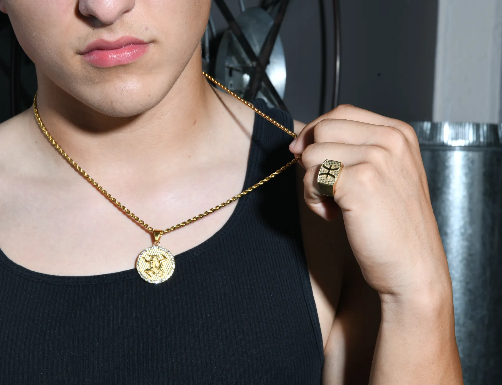 Pisces Gold&Bold mens ring