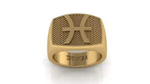 Pisces Gold&Bold mens ring