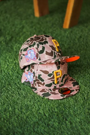PITTSBURGH PIRATES DUCK CAMO FITTED W/ ORANGE UNDER VISOR