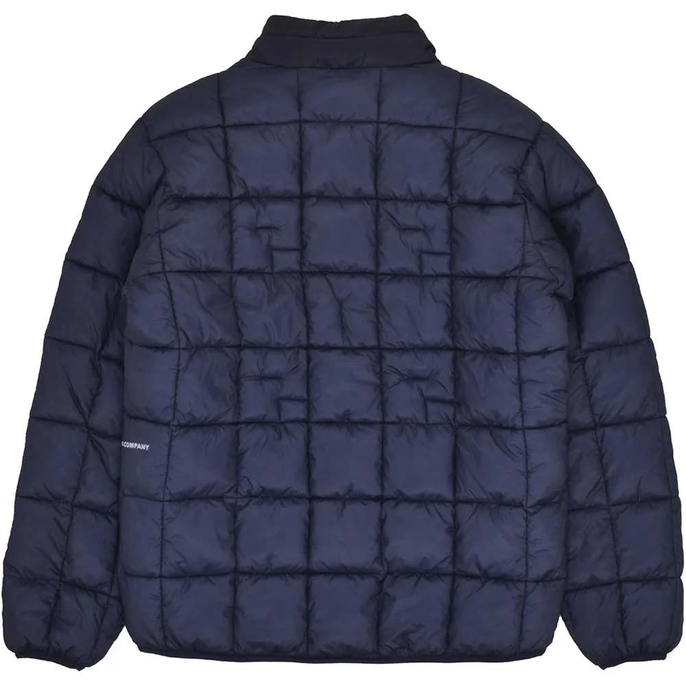 Pop Trading Company Quilted Reversible Puffer Jacket Navy/Drizzle