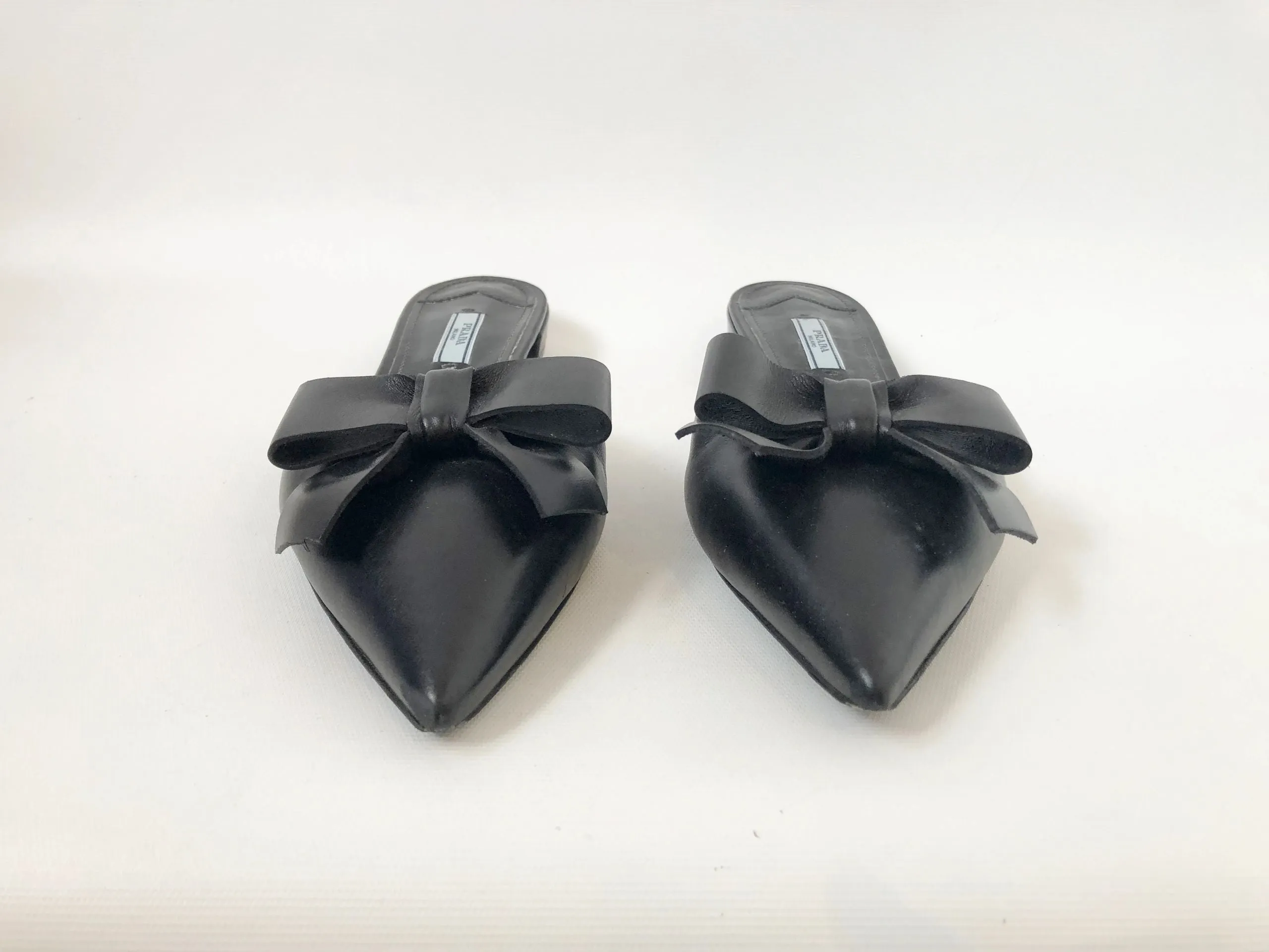 Prada Bow Mules Size 40.5 It (10.5 Us)