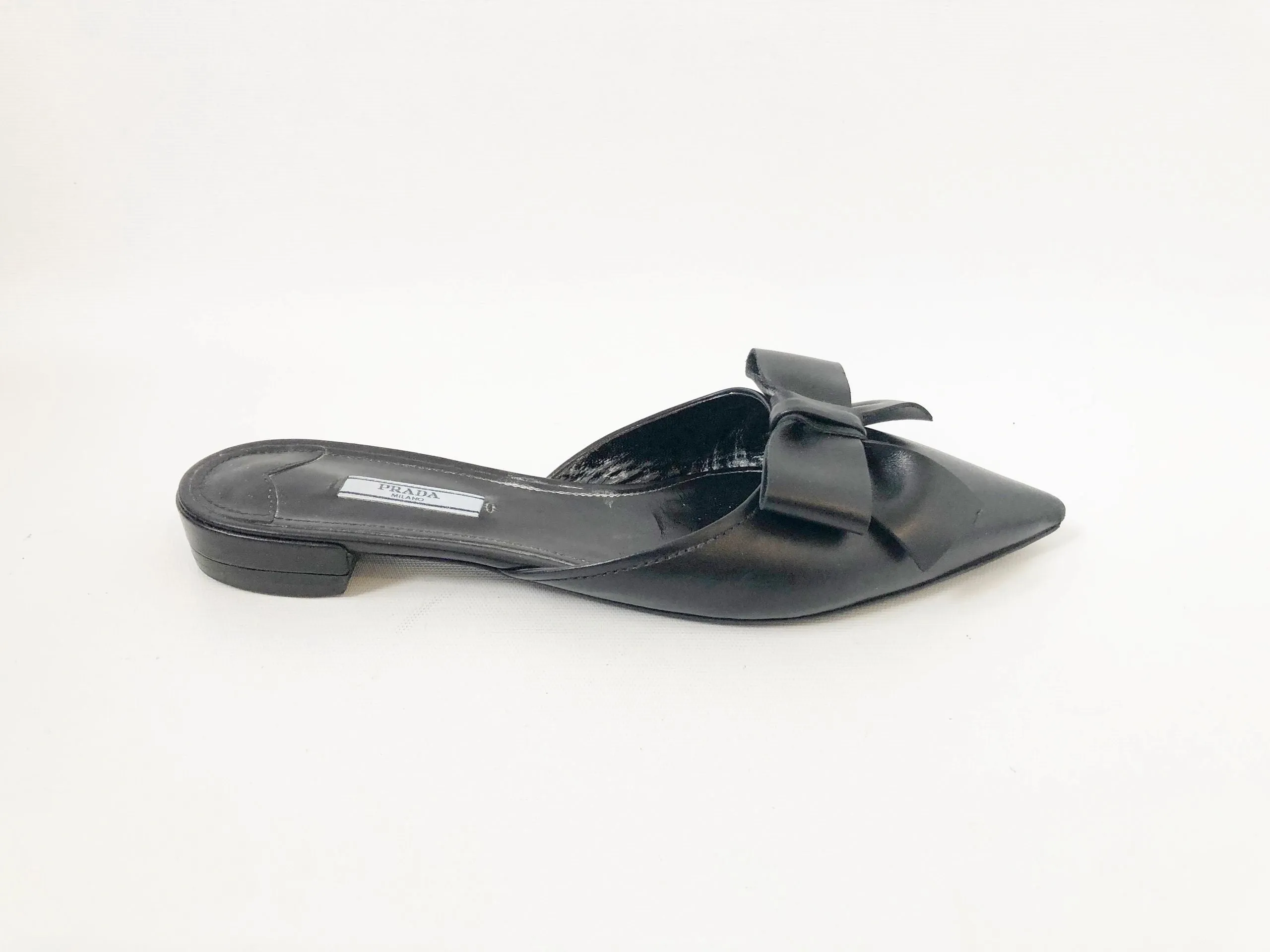 Prada Bow Mules Size 40.5 It (10.5 Us)