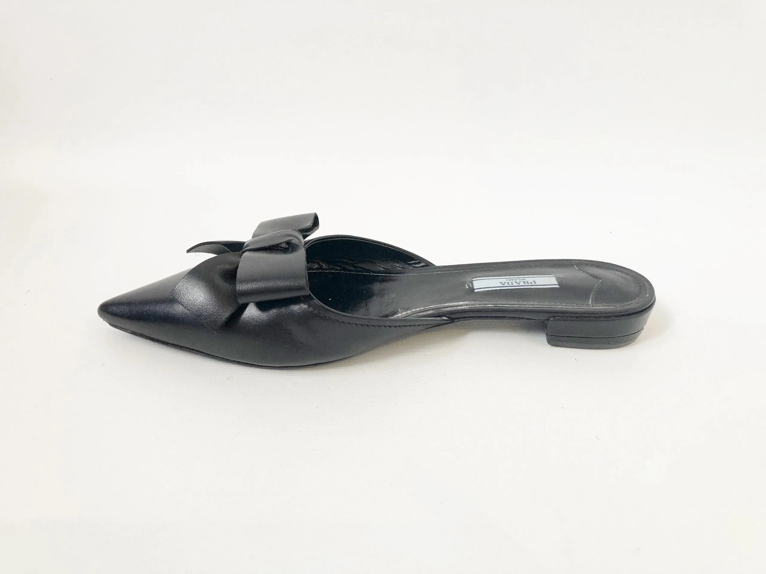 Prada Bow Mules Size 40.5 It (10.5 Us)