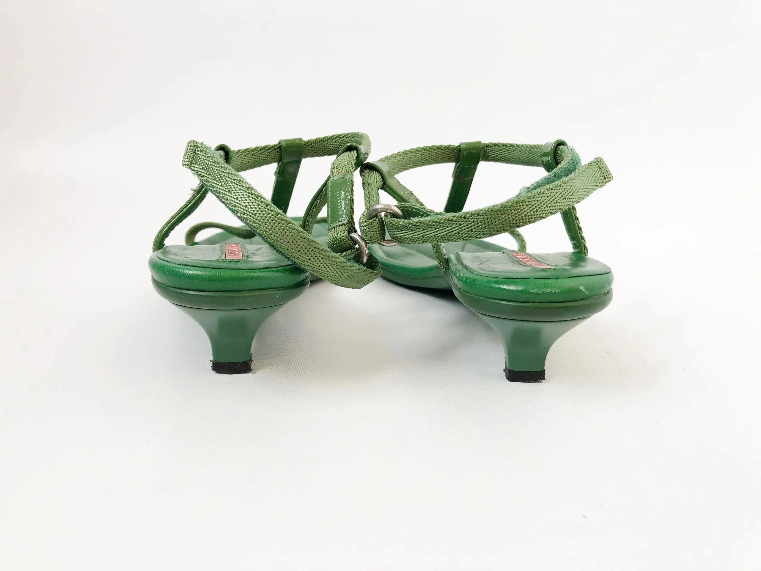 Prada Green Strappy Sandal Size 36 It (6 Us)