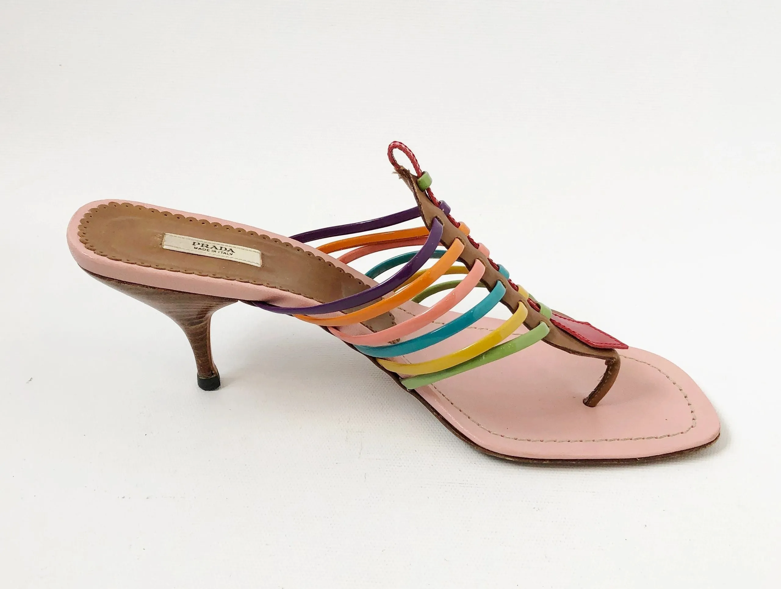 Prada Multi-Color Strappy Sandal Size 39 It (9 Us)