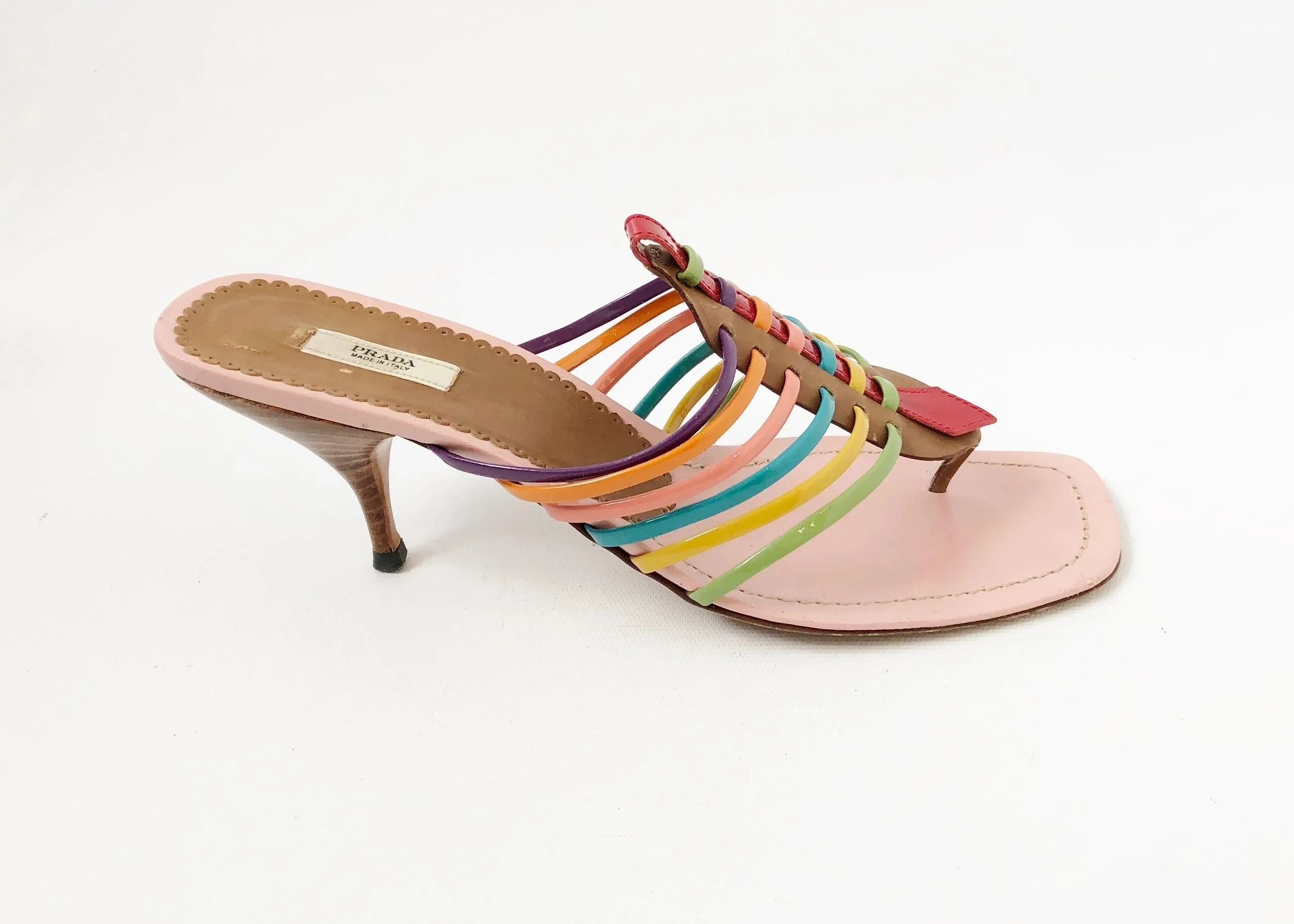 Prada Multi-Color Strappy Sandal Size 39 It (9 Us)