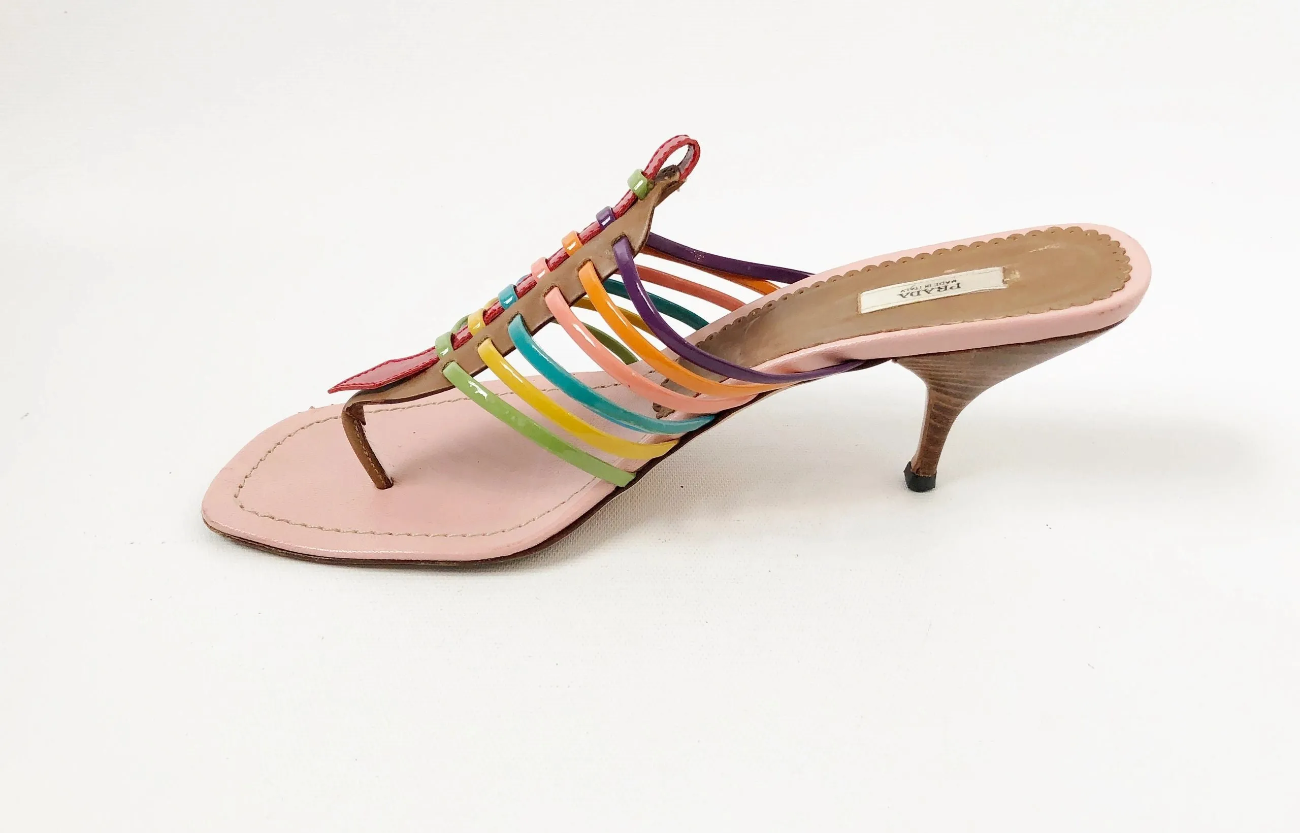 Prada Multi-Color Strappy Sandal Size 39 It (9 Us)