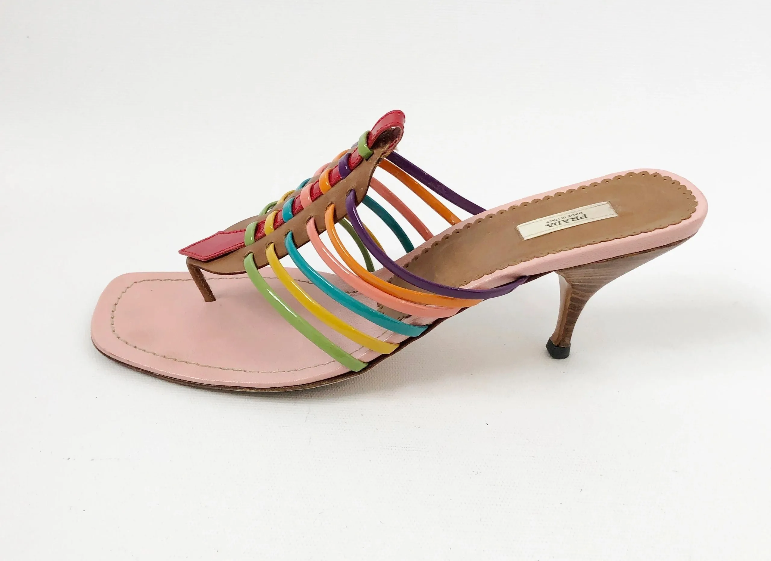 Prada Multi-Color Strappy Sandal Size 39 It (9 Us)