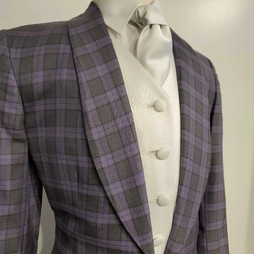 Purple and Grey Plaid Daycoat