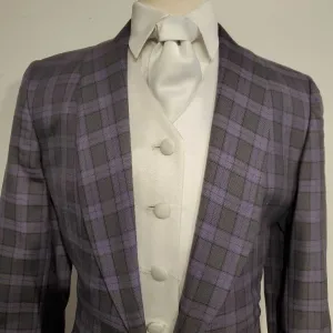 Purple and Grey Plaid Daycoat