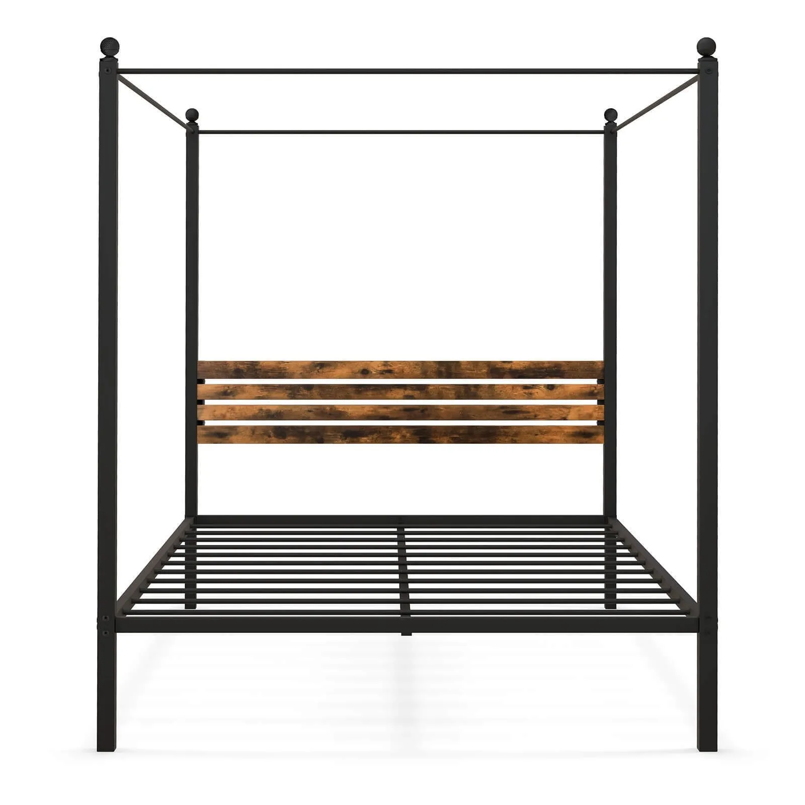 Queen Size Canopy Bed Frame with Under Bed Storage-Queen Size