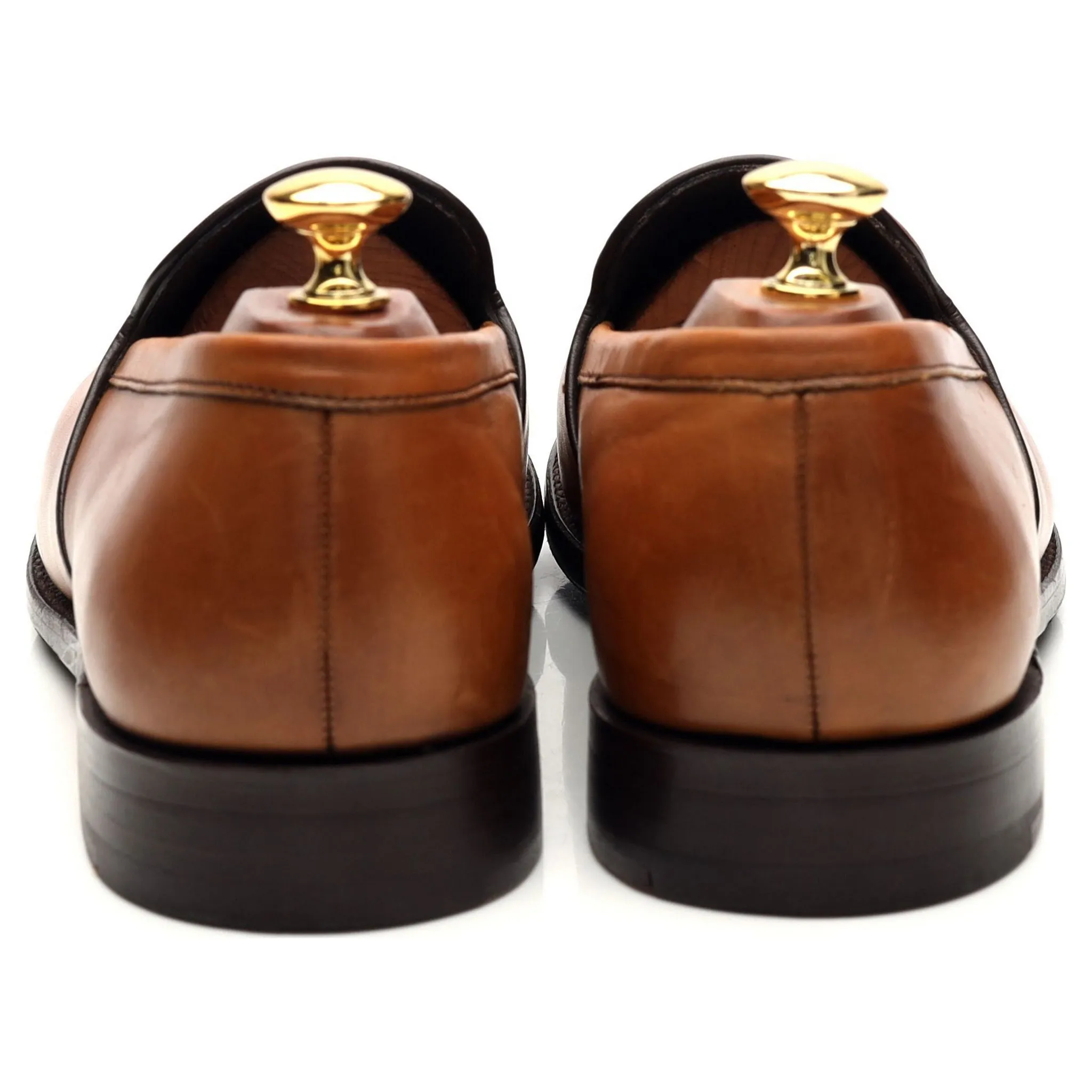 'Ramsden' Tan Brown Leather Tassel Loafer UK 8.5 F
