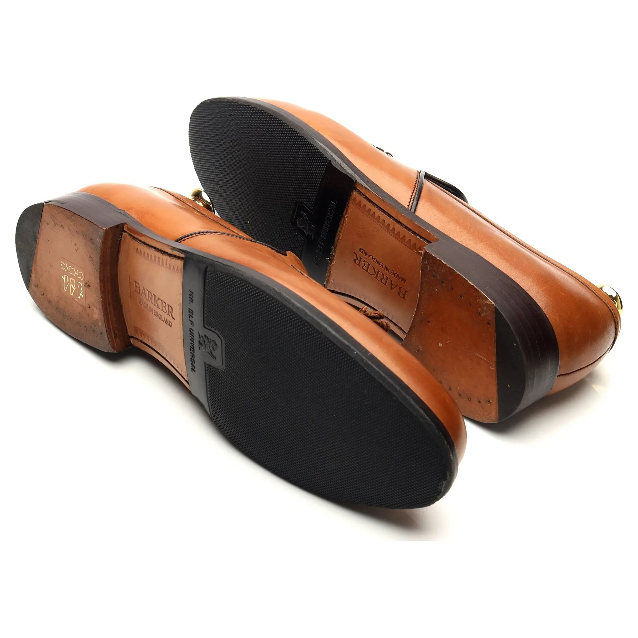 'Ramsden' Tan Brown Leather Tassel Loafer UK 8.5 F