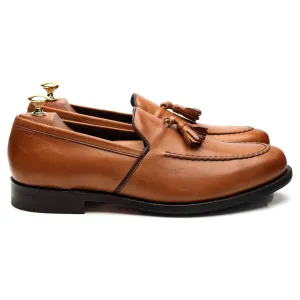 'Ramsden' Tan Brown Leather Tassel Loafer UK 8.5 F