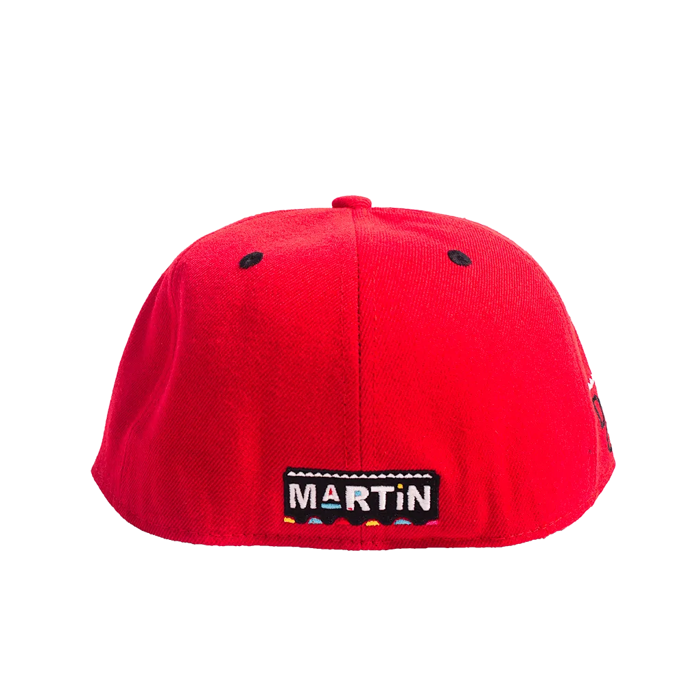 RED DAMN GINA FITTED HAT