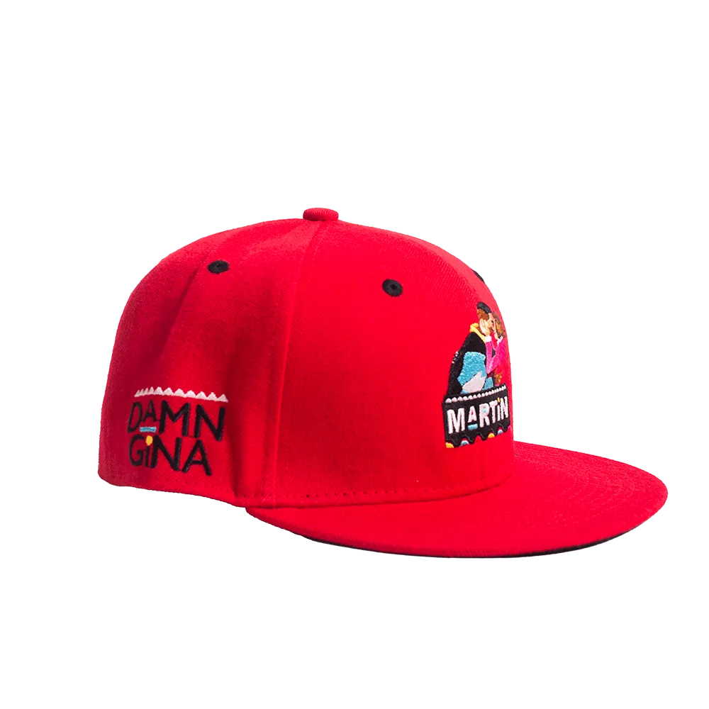 RED DAMN GINA FITTED HAT