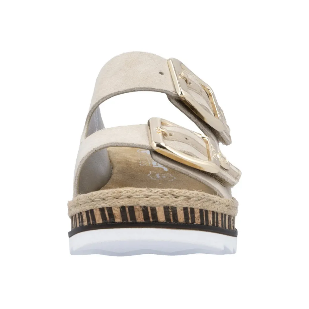 Rieker Regina 55 Beige Leather Sandal (Women's)