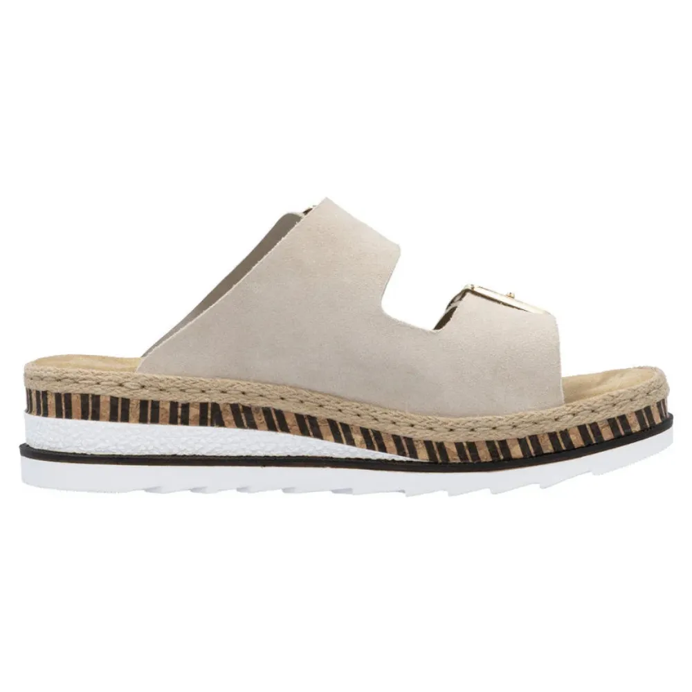 Rieker Regina 55 Beige Leather Sandal (Women's)