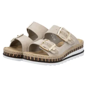 Rieker Regina 55 Beige Leather Sandal (Women's)
