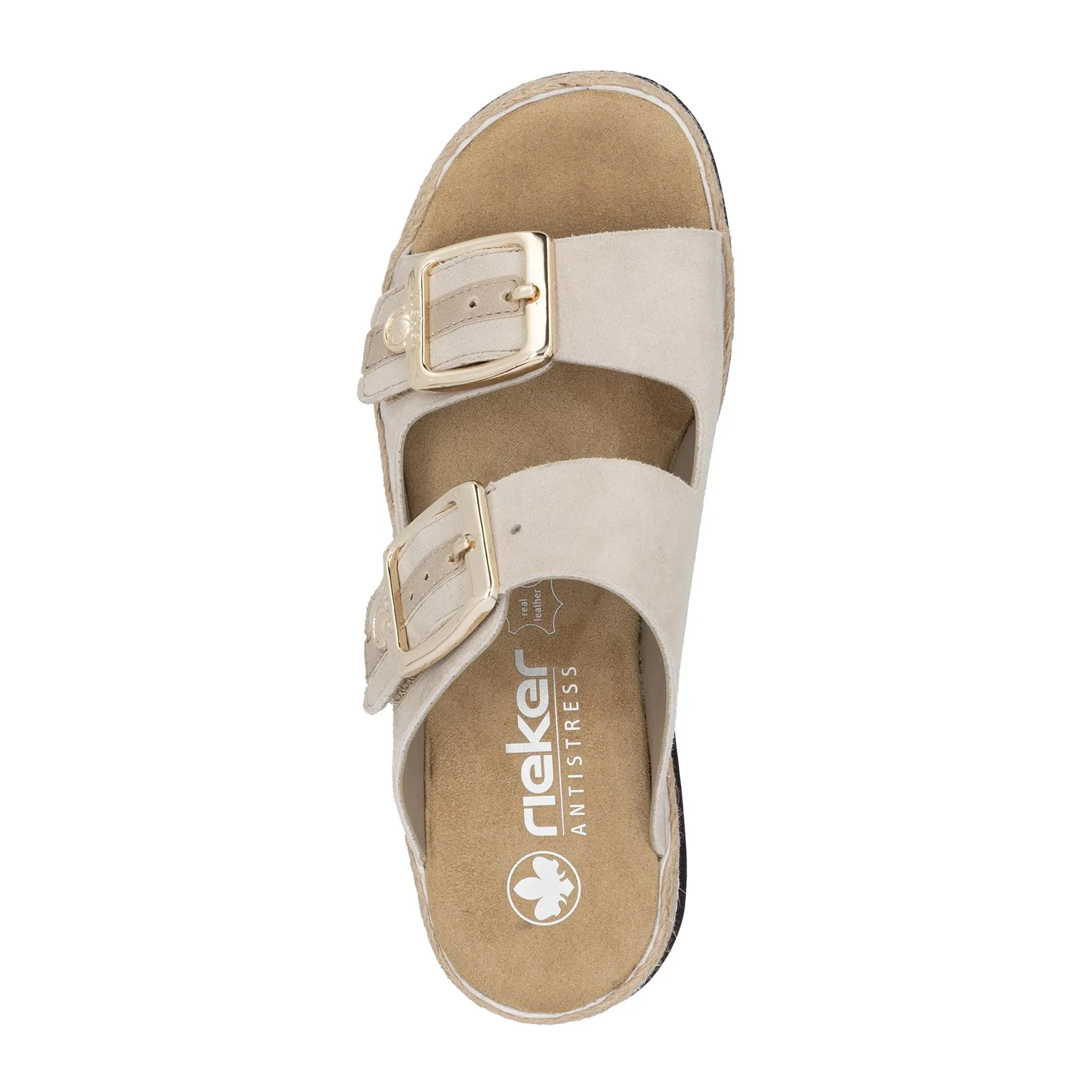 Rieker Regina V7955 Slide Sandal (Women) - Iceberg/Nude