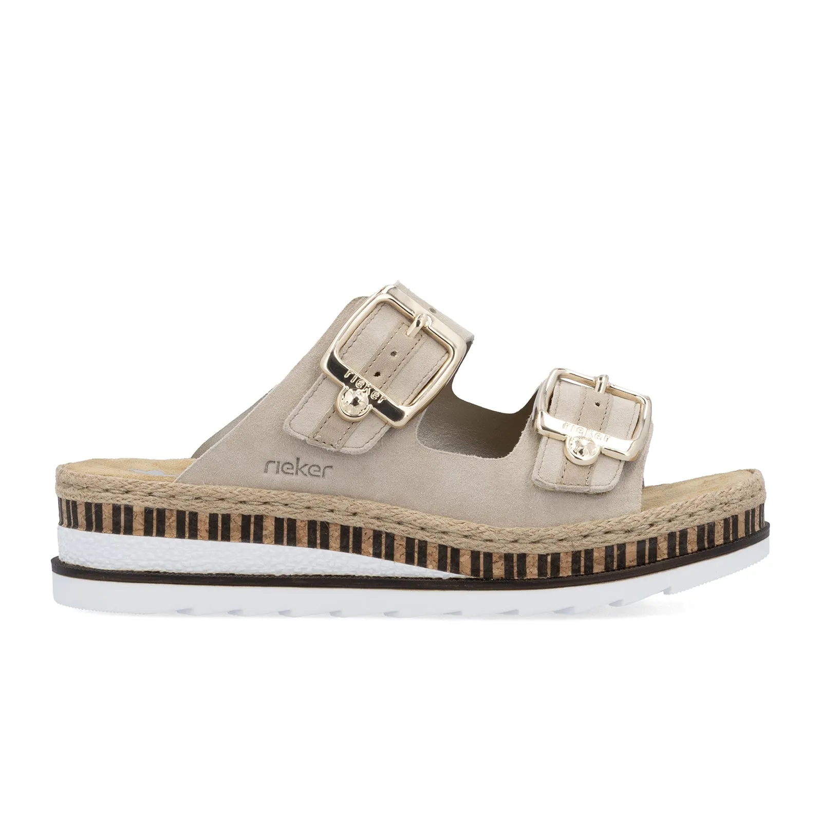 Rieker Regina V7955 Slide Sandal (Women) - Iceberg/Nude