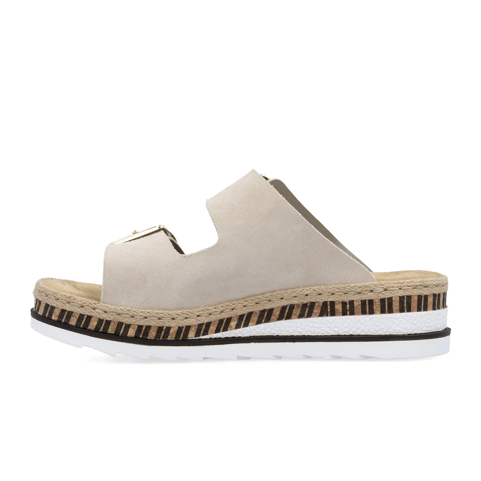 Rieker Regina V7955 Slide Sandal (Women) - Iceberg/Nude