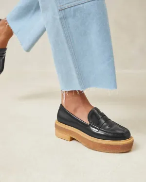 Rikki Black Platform Loafer