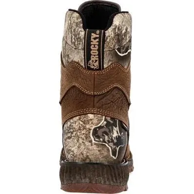 Rocky Men's Hi Wire 8" Waterproof Slip Resistant Western Hunt Boot -Earth- RKW0428