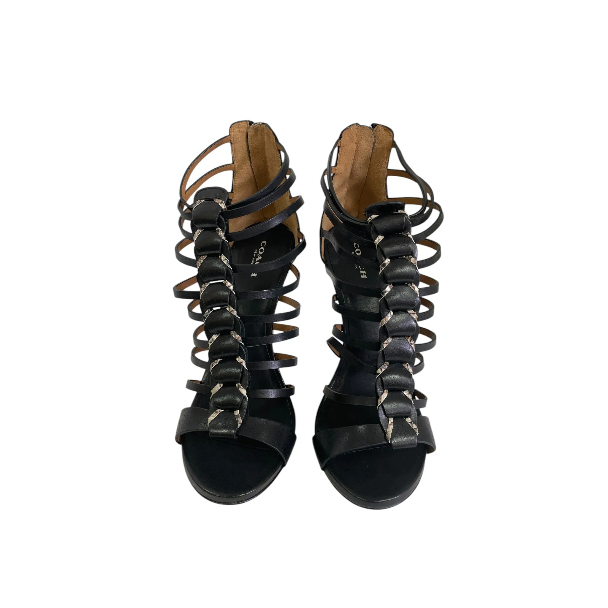 Sandals Designer By Coach In Black, Size:9