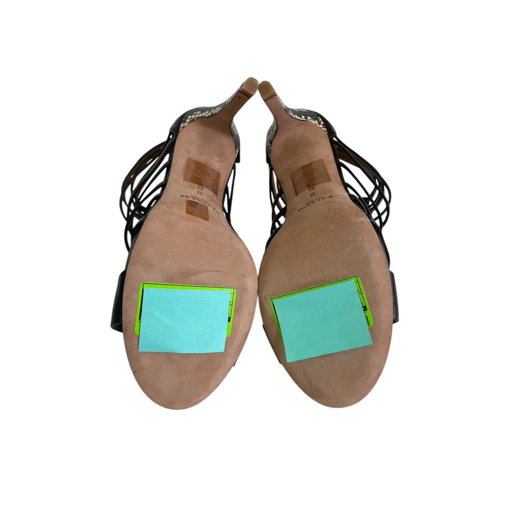 Sandals Designer By Coach In Black, Size:9