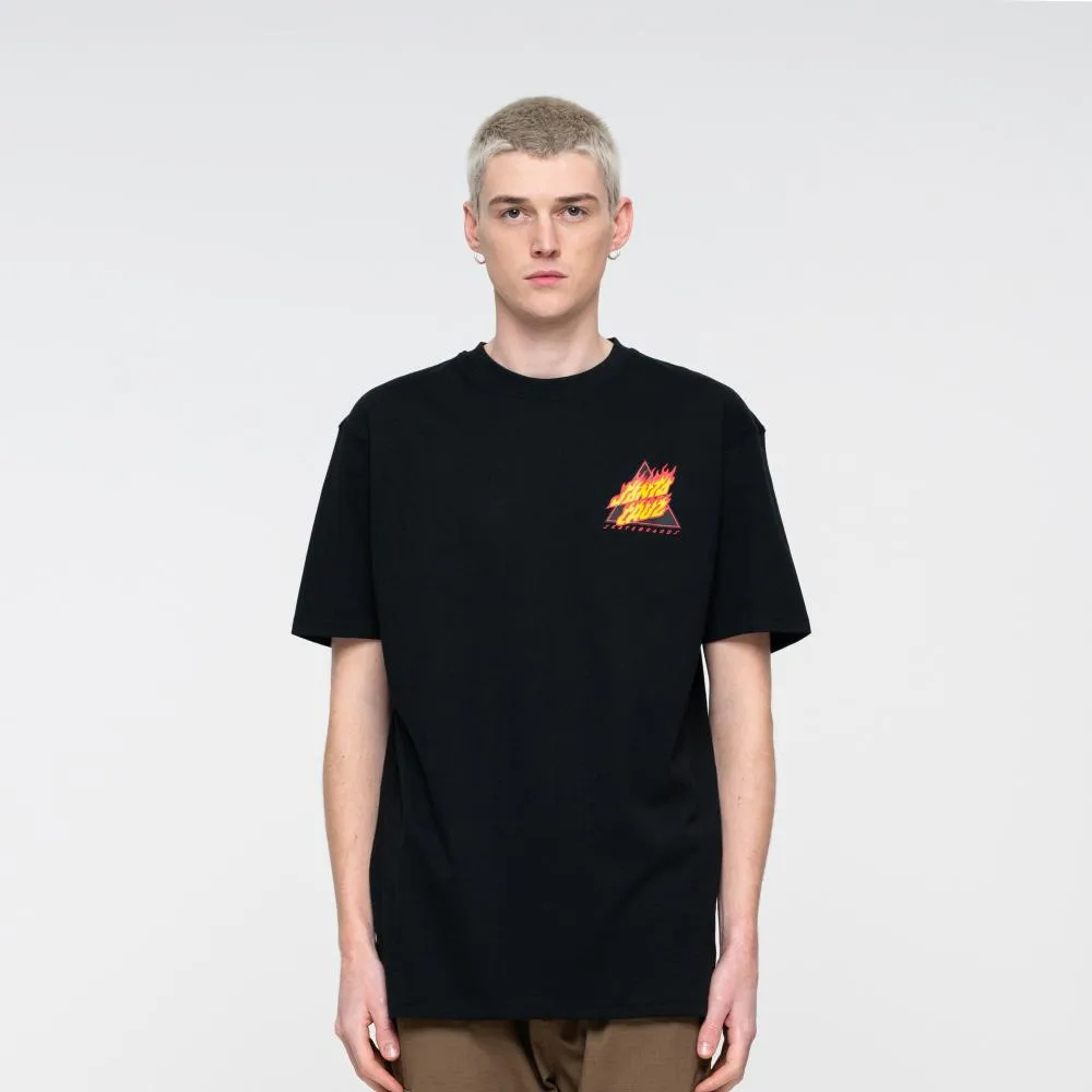 Santa Cruz Flamed Not A Dot T-shirt - Black