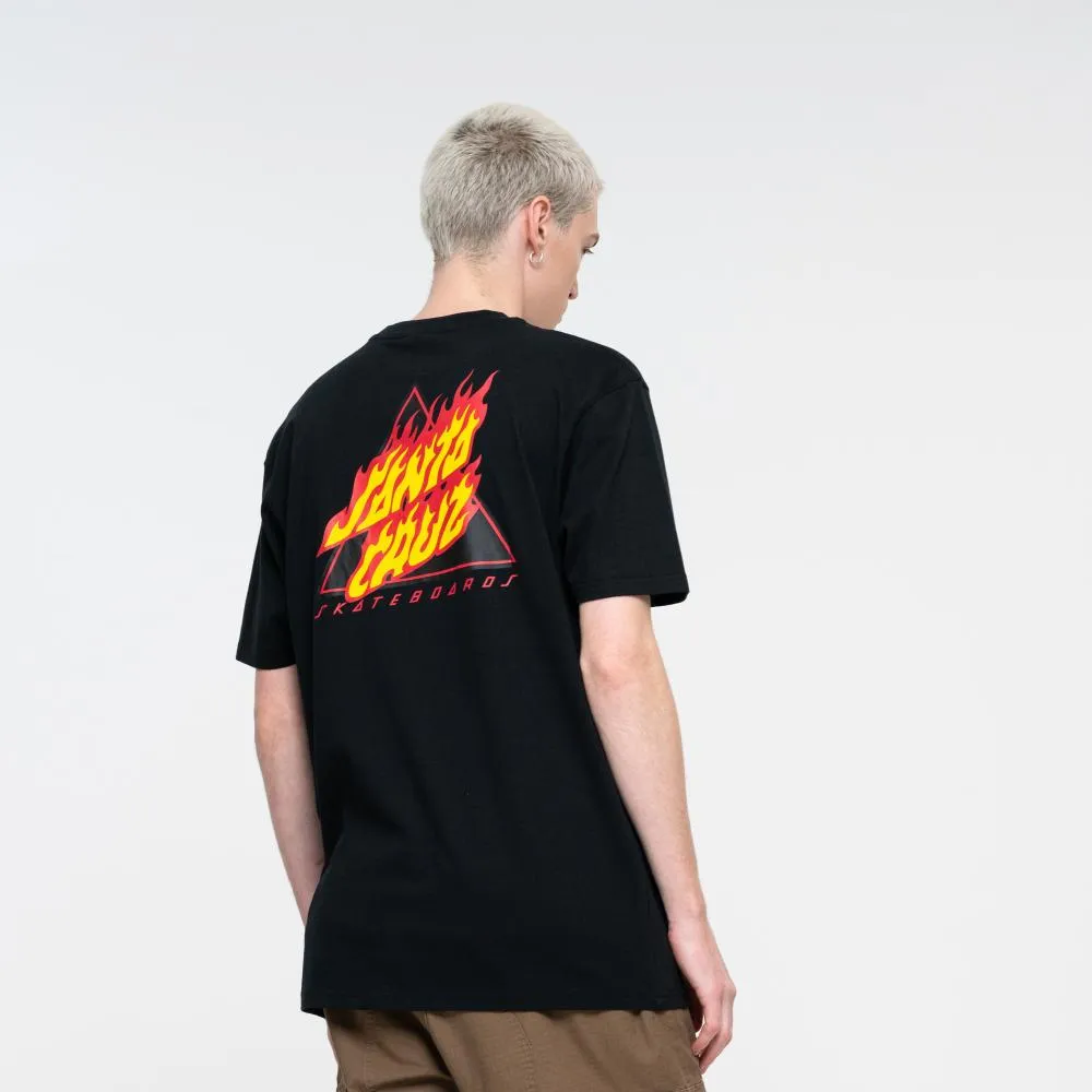 Santa Cruz Flamed Not A Dot T-shirt - Black