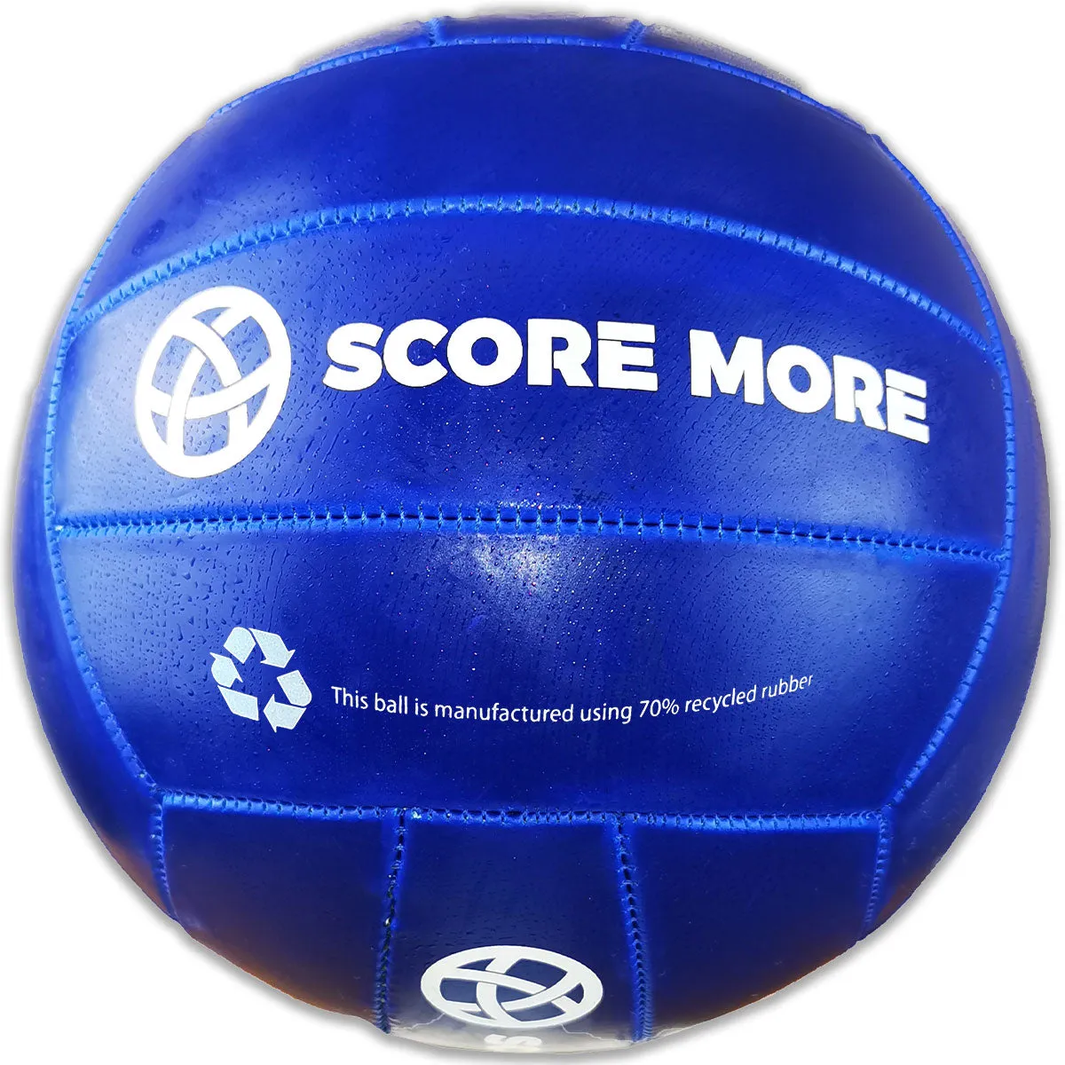 Score More Football Trainer Size 5 Blue 6 Pack 70% recycled rubber