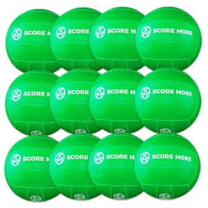 Score More Football Trainer Size 5 Green 6 Pack 70% recycled rubber