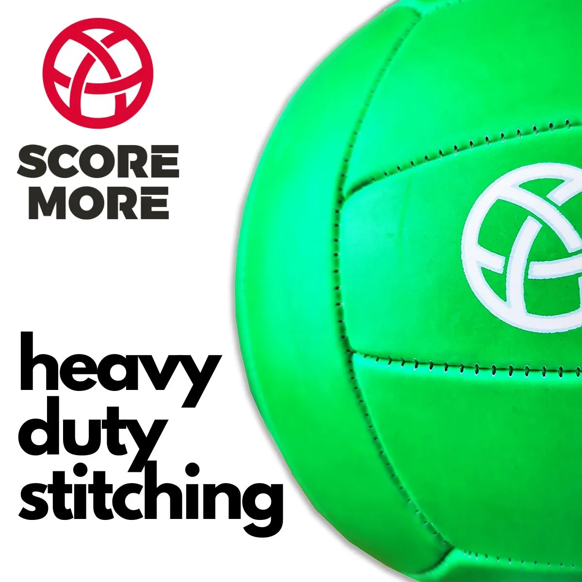 Score More Football Trainer Size 5 Green 6 Pack 70% recycled rubber