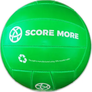 Score More Football Trainer Size 5 Green PREPUMPED! 70% recycled rubber