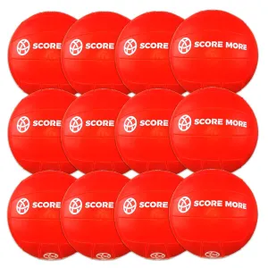 Score More Football Trainer Size 5 Red 6 Pack 70% recycled rubber
